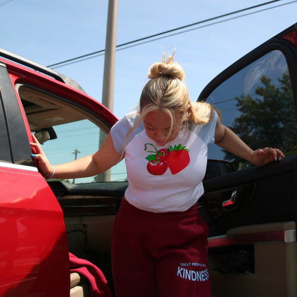 Straw-cherry Baby Tee (XS-2XL)