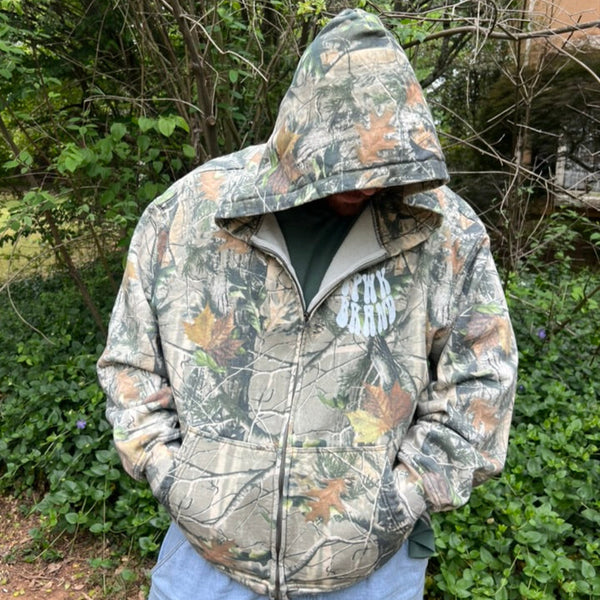VINTAGE CAMO ZIP-UP HOODIE
