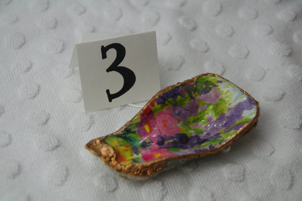 Oyster Trinket Dish (Floral)