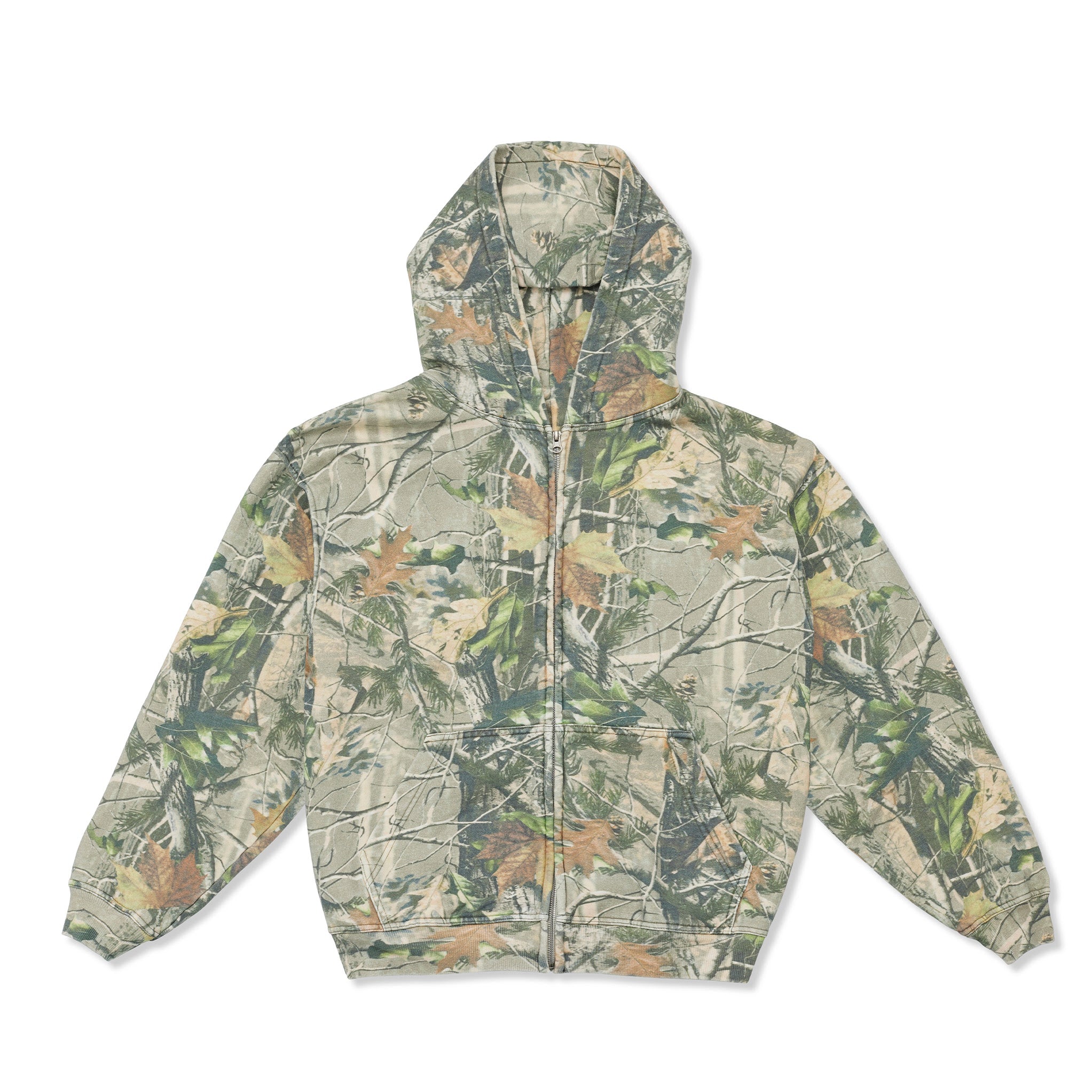 VINTAGE CAMO ZIP-UP HOODIE