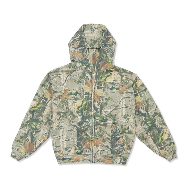 VINTAGE CAMO ZIP-UP HOODIE