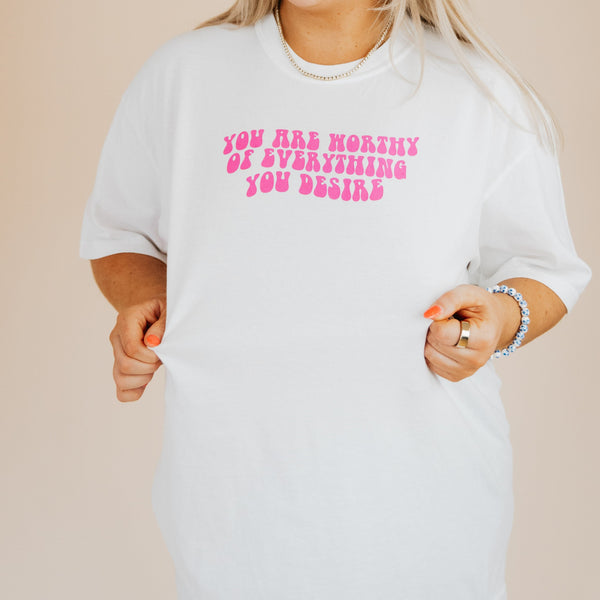 You Deserve the World - Pink Garden Tee (S-4XL)